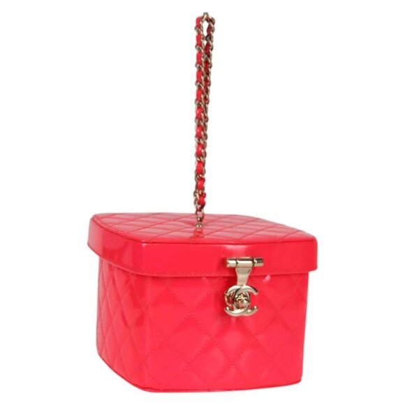 CHANEL Matelasse Vanity Pouch Enamel Pink Gold - Picture 1 of 16